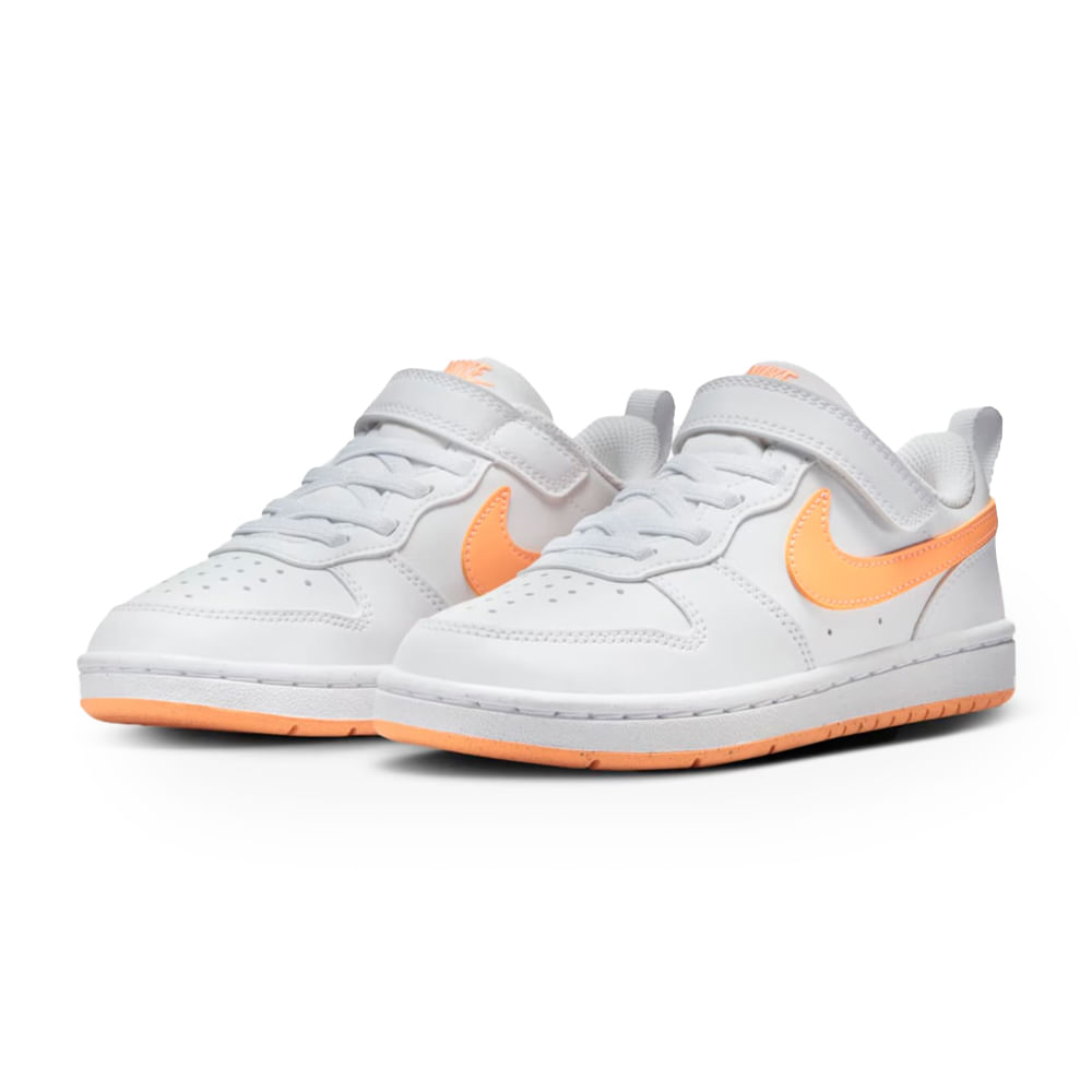 Nike Tenis COURT BOROUGH LOW DV5457-119 LaranjaBranco Sint -5-